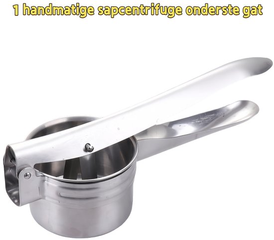 1 - Handmatige sapcentrifuge - Keuken - Multifunctioneel - Onderste gat - Zilver van Merkloos