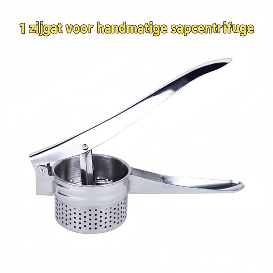 1 - Handmatige sapcentrifuge - Keuken - Multifunctioneel - Zijgat - Zilver van Merkloos