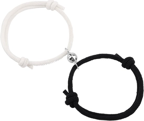 1 Paar Magnetische Armbanden voor Stellen, Relatie Armbanden, Bijzondere Cadeaus voor Vrienden en Liefde, Perfect voor Koppels en Vriendschappen van Merkloos