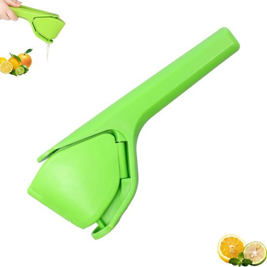 1 stuk - Citroenpers - Handmatige citroenpers - Handmatige platte pers - Stevige en duurzame citruspers - Opvouwbare sapcentrifuge - Geschikt voor het persen van sap uit citroenen, limoenen, mandarijnen, sinaasappels en ander fruit (groen)