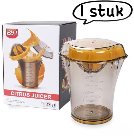 1 stuk - Handmatige citruspers - Citroen-, limoen- en sinaasappelpers - Handheld fruitpers - Met anti-druppelmondstuk - Sinaasappel