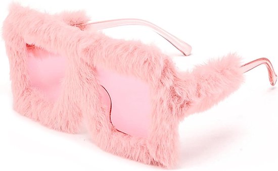 1 stuk modieuze gepersonaliseerde pluche zonnebril, kattenoog-zonnebril, feestbril voor carnaval, foto, rekwisieten, verjaardagsfeest, rood