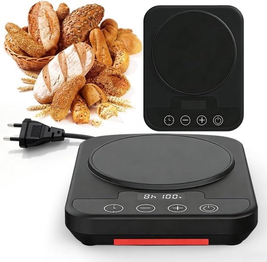 1 stuks - fermentatie verwarmer - fermentatieverwarmer zuurdesem -zuurdesem starter set - sourdough - weckpotten -constante temperatuur van 70-100 graden Fahrenheit - 12-uurs timer met in hoogte verstelbare voet - Zwart