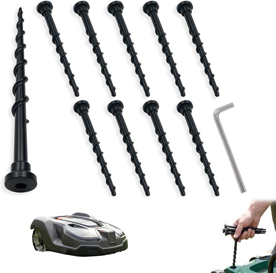 10 Grondschroeven 14cm voor Robotmaaier