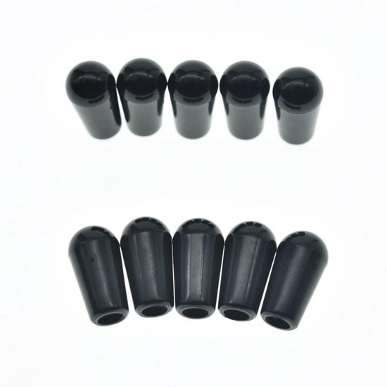 10-Pack US #8-32 Draad 3-Weg Rocker Schakelaar Cap Schakelknop voor Les Paul Pickup Selector - Zwart, Hoge Kwaliteit, Duurzaam en Gebruiksvriendelijk