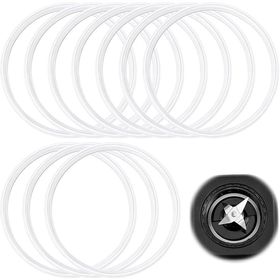 10 stuks 6 x 6 cm afdichtringen voor blender, rubberen en siliconen afdichtingen, vervangende dekselringen voor mixers en smoothie makers, reserveonderdelen voor keukenaccessoires