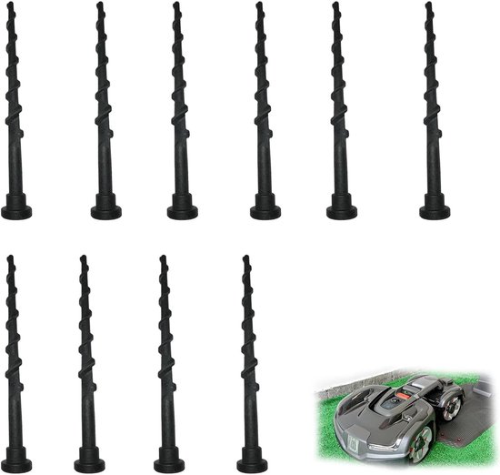 10 stuks grasmaaiers, laadstation schroeven, haringen, robotmaaier, laadstation schroeven, geschikt voor Husqvarna Automower 105 305 308, lengte 14 cm tuingereedschap