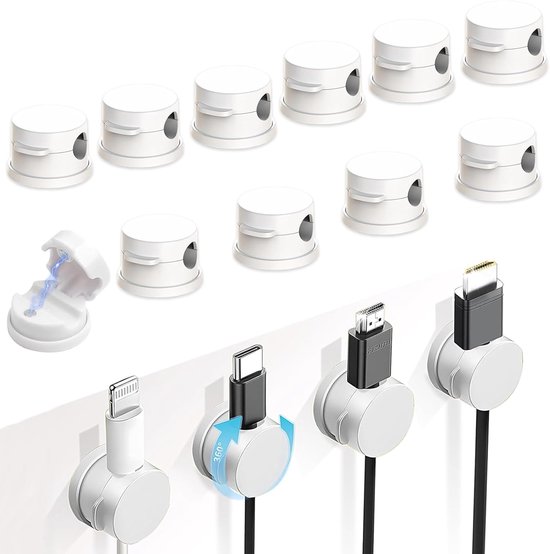 10 stuks kabelbeheer magnetische organizer clips kabel bureau organizer voor kabels oplader muis oortelefoon gebruiksvoorwerpen keuken kantoor stroomkabels