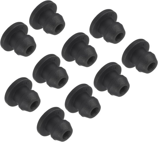 10 Stuks Silicone Snap Closure Rubber Seal voor Keuken, Waterdichte Dichting, Ronde Platen, 5 mm Diameter, Zwart, Set van 10
