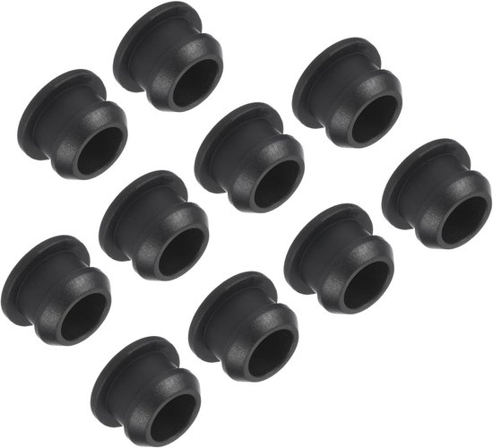 10 Stuks Silicone Snap Closure Rubber Seal voor Keuken, Waterdichte Dichtingen, Rond, 11 mm Diameter, Zwart, Set van 10