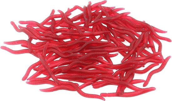100 Stuks 1.4 Inch Nep Aardwormen Soft Bait, Plastic Vissen Lokaas, Kunstmatige Aas voor Sportvisserij van Merkloos