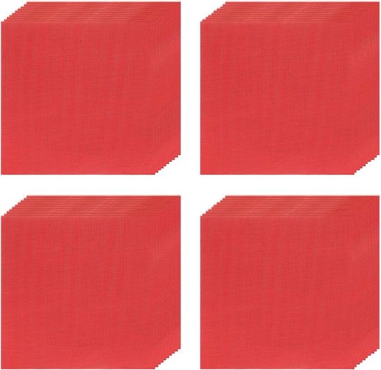 100 stuks aluminium vellen voor snoep, 15 cm x 15 cm, bladeren voor chocoladesstokjes, aluminiumfolie voor het versieren van snoep (rood, fijn rooster)