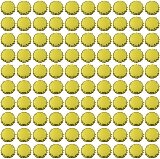 100 Stuks Bierflesdoppen, Kwaliteitsvolle Metaal Doppen voor Thuisbrouwerij, Duurzaam en Geschikt voor Flesdoppen/Hamer voor Bierbrouwen van Merkloos