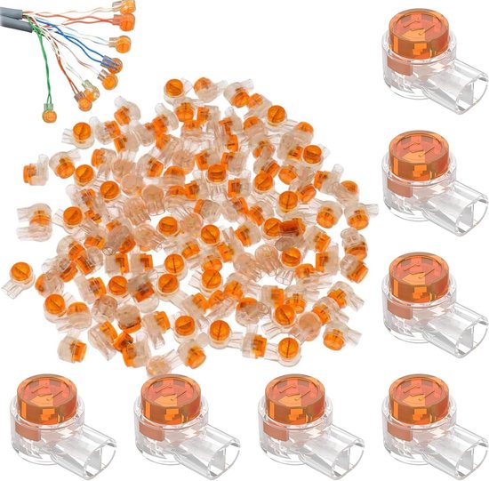 100 Stuks Enkele Draadverbindingen, Waterdichte Kabelverbindingen, Verbinding voor Robotmaaiers, Draadconnectoren voor Tuingereedschap en Elektrische Toepassingen