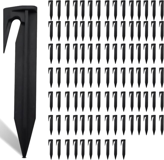 100 stuks haringen voor robotmaaiers, 8,5 cm haringen voor robotmaaier, PP-kunststof, haringen, tenthaken, voor begrenzing van robotmaaiers, tenten, dekzeilen