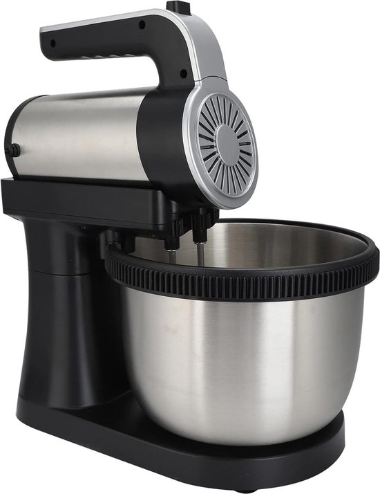 1000W Staande Mixer 2 in 1 - Elektrische Handmixer met 5 Snelheden - 4L Roestvrijstalen Kom - Deeghaak, Klopper en Garde - Multifunctionele Huishoudelijke Keukenmixer - Dagelijks Gebruik van Merkloos