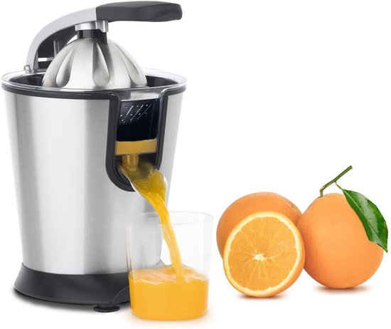 100W Elektrische Citrus Juicer – 700ml – Voor Sinaasappel, Citroen en Grapefruit – RVS, Druppelvrije Spuit en Automatische Pulpverwijdering van Merkloos