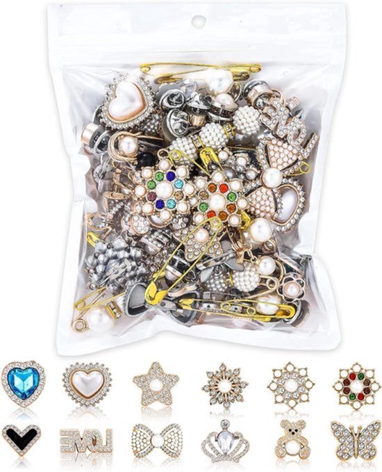 110-delige sokkenhangerset - Gouden reversspelden - Glinsterende sokkenhangers - Voor het maken van sieraden - Voor vrouwen van Merkloos