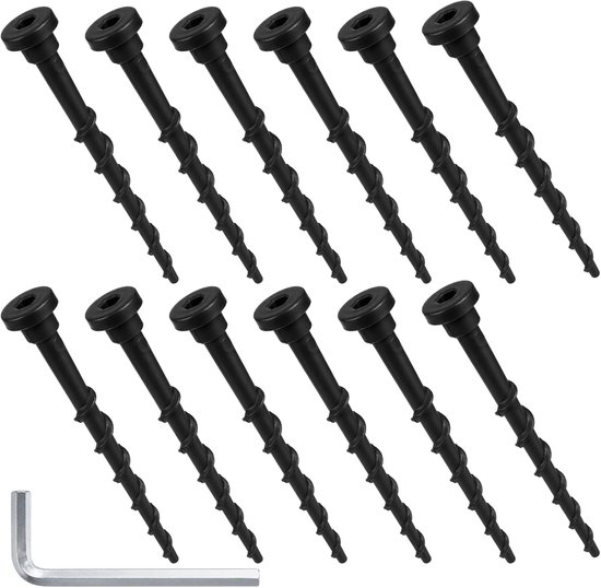 12 stuks aardschroeven voor robotmaaier, compatibel met Husqvarna Automower 105, 305, 308, 13,7 cm, grondankers, fundament, laadstation, accessoires, stabiele bevestiging voor een veilige grip