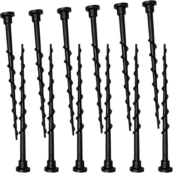12 stuks aardschroeven voor robotmaaiers, 13,7 cm schroeven voor oplaadstation van grasmaaiers, aardschroeven bodemschroeven tuingereedschap, accessoires voor grasmaaiers zwart