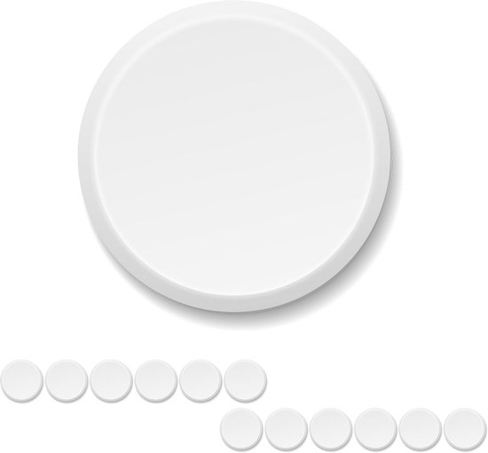 12x Herbruikbare Kunststof Deksel 56mm voor Yoghurtglazen en Dessertpotjes | Vaatwasserbestendig van Merkloos