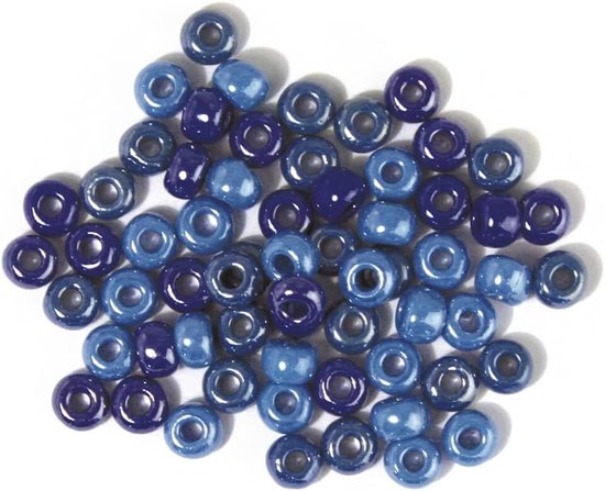 1441900 glazen groÃlochradl, ondoorzichtig, blauw, turkoois tinten, ø 8,7 mm, Dos
