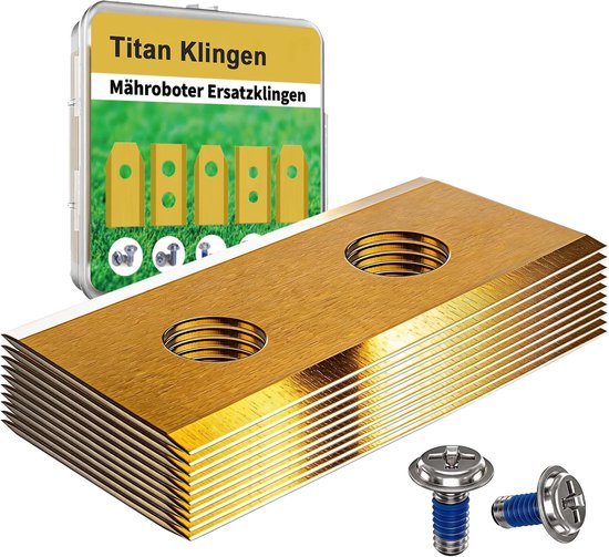15 stuks robotmaaiermessen Titanium voor Worx LandXcape Zoef Kress, inclusief schroeven & doos
