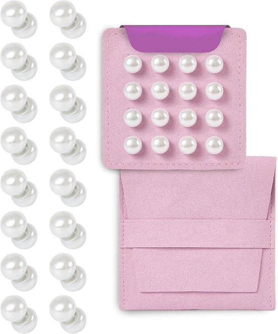 16 paar trouwsluiergewichten met kralen, onzichtbare magneten, dubbele beveiliging, lang, ideaal voor bruiloften, sluier, bruid, lange cape, accessoires
