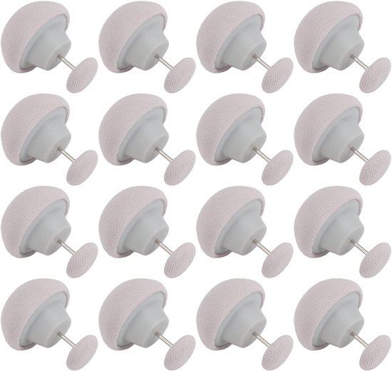 16 Stuks Bed Duvet Cover Fixatie Clips, Paddenstoelvormige Katoenen Quilt Bevestigingsmiddelen voor Verschuivende Beddengoed Accessoires (Grijs)