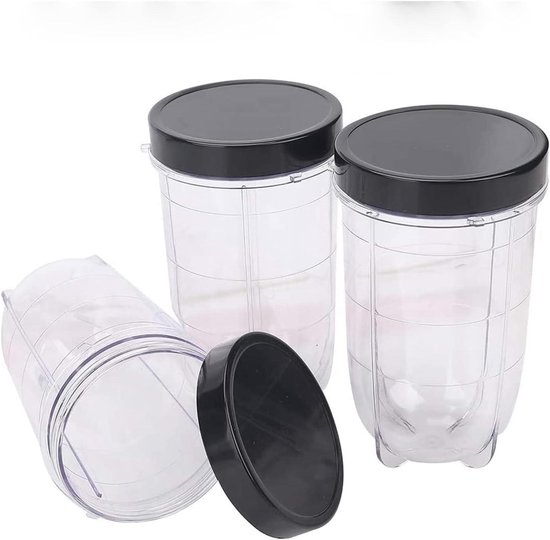 16oz Blender Cup 3 Pack Vervanging Deel Cup Mok met Deksel - Compatibel met Magic Bullet 250W Blender Mixer Is dit wat je bedoelt, of zou je graag een andere aanpassing zien? van Merkloos