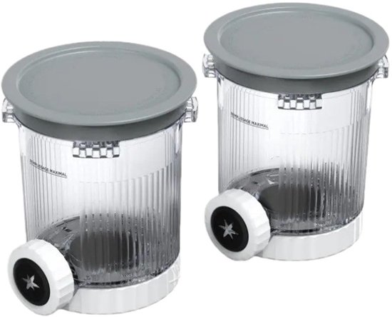 2-delige set met ijsbeker en deksel Geschikt voor Ninja Swirl NC700 NC701 ijsmachine, geschikt voor het maken van swirl-ijs. Vaatwasbestendig.