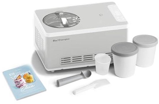 2-in-1 IJsmachine en Yoghurtmaker met Compressor en Groot Reservoir voor Zelfgemaakt IJs en Yoghurt van Merkloos