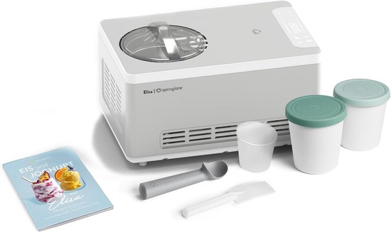 2-in-1 IJsmachine en Yoghurtmaker met Zelfkoelende Compressor (2.0L) van Merkloos