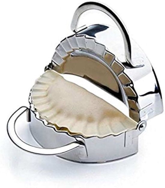 2 in 1 Ravioli Maker RVS | Ravioli Mal | Ravioli Vorm en Deeg Uitsteker met een diameter van 10 cm