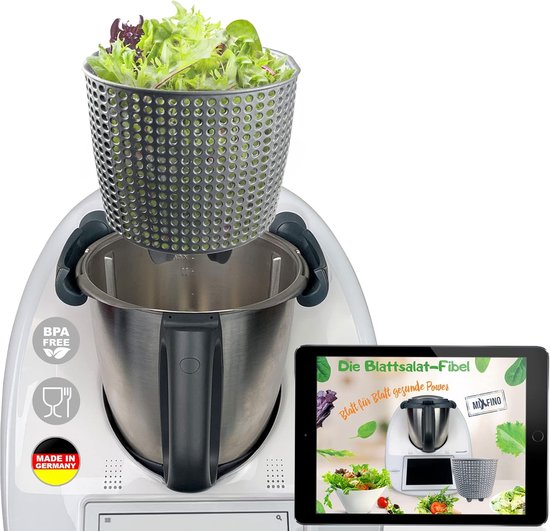 2-in-1 Slacentrifuge en Kookmand voor Thermomix TM7, TM6 & TM5: Knapperige Salade en Pasta Accessoire