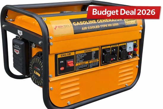 2 kW Benzine Generator – HH2500 | BSN TOOLS van Merkloos
