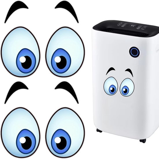 2 ogen om op te plakken, zelfklevende waterdichte stickers, veegrobotstickers, grasmaaierogen, cartoon-ogen, grappige oogstickers voor robots en apparaten