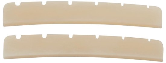 2-Pack 9.5" Radius Curved Basis Pre-Slotted Boternoten voor Strat/Tele Gitaren - 43mm Lengte, Ongebleekt, Hoogwaardige Geluidskwaliteit van Merkloos