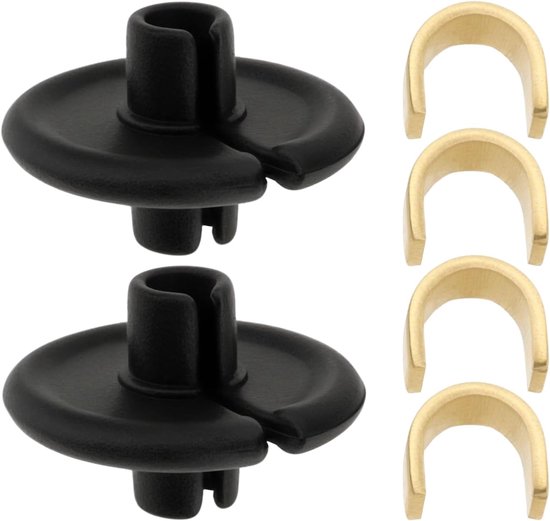 2 Pieces Bow String Kisser Slotted Button 14x9mm Bow Lip Beads Archery Accessories Clips with Copper Anchor for String Installs