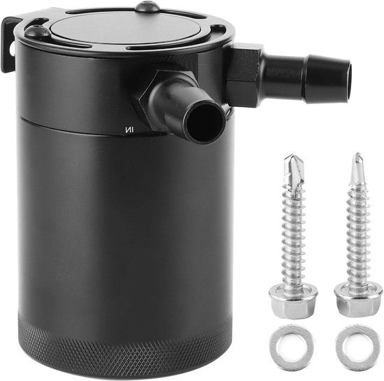 2 Port Oil Catch Can 500Ml Aluminium Reservoir Tank - Universele Accessoire voor Motoren en Auto's, Verminder Olieverlies en Verbeter Prestaties van Merkloos