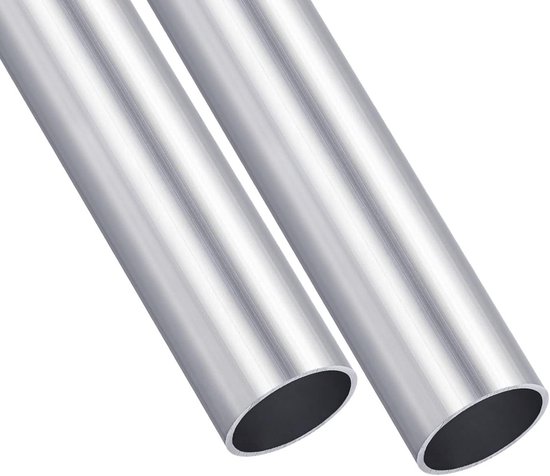 2 Stuks 6063 Aluminium Buizen (30mm AD x 27mm ID x 200mm L) - Ronde Hoses voor Huishoudelijke Apparaten, Machines en DIY Klussen