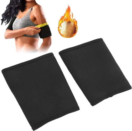 2 Stuks Arm Compressie Mouwen voor Slanker Uiterlijk, Neopreen Arm Wraps voor Ondersteuning en Vorming van de Bovenarmen, Ideaal voor Sport en Fitness van Merkloos