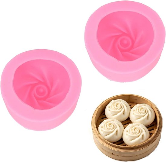 2 Stuks Bun Dumpling Maker Siliconen Gestoomde Gevulde Broodje Maker Handgemaakte Baozi Makers Kookgerei voor Pastei Stoombroodje