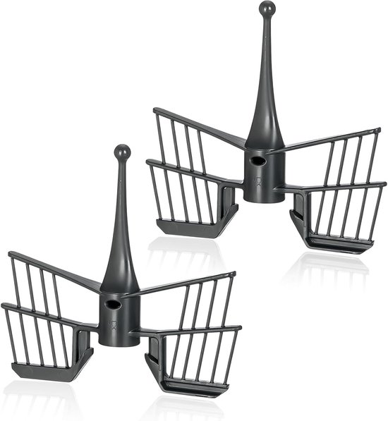 2 Stuks Donkergrijs Vlinderroeropzetstukk