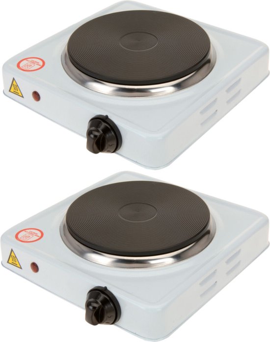 2 STUKS - Elektrische kookplaat - Camping kookplaat - 1 Pits kookplaat - Warmhoudplaat - Elektrische kookplaat 1000W - Camping - Camping Kooktoestel -electrische kookplaat 1 pits
