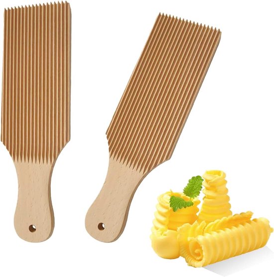 2 stuks gnocchi-plank, houten pastamachine, pasta, accessoires, pastamaker, gnocchi-pastamboard, macaroni pastamachine, cavarola rol voor pastaset, Italiaanse pasta