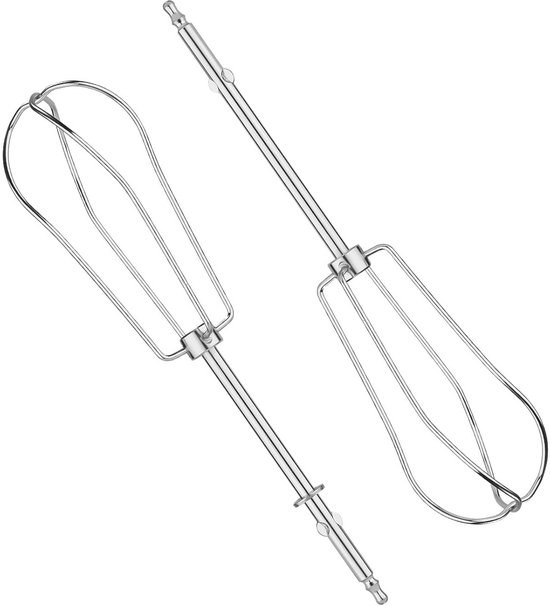 2 Stuks Handmixer Kloppers Opzetstukken Roestvrij Staal van Merkloos