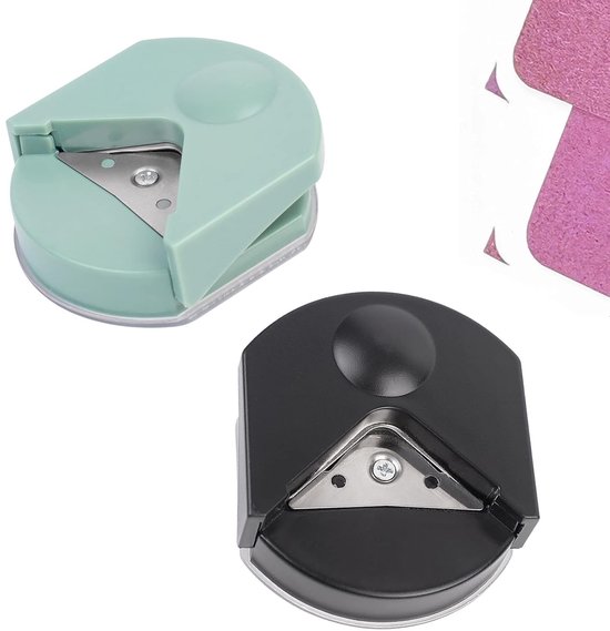 2 stuks hoekstansen, hoekafronder, mini-hoekronde set, draagbare hoekstans voor papierhandwerk, hoeksnijder, radiussnijder, hoek, papierpons, scrapbooking-gereedschap voor foto