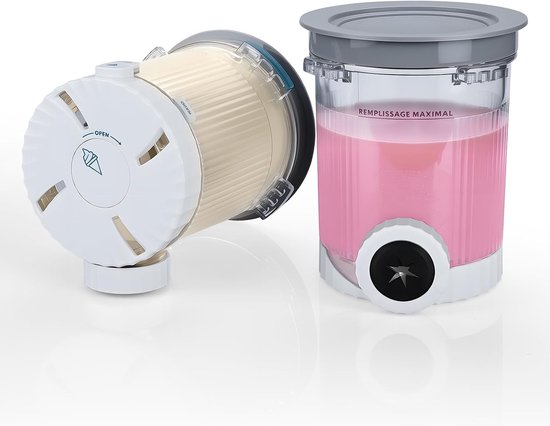 2 Stuks Ijscontainers 480 ML voor Ninja Swirl by CREAMi NC700 Serie van MMOBIEL – Vervangende Containers met Grijze Deksels voor Ninja CREAMi Spin IJs- en Softijsmachines – Vaatwasserbestendig