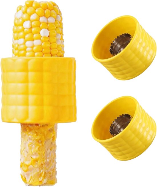 2 stuks maïs peeler - versterkt anti-slip handvat - eenhands gebruik soepel - snel spoelen schoon - geel